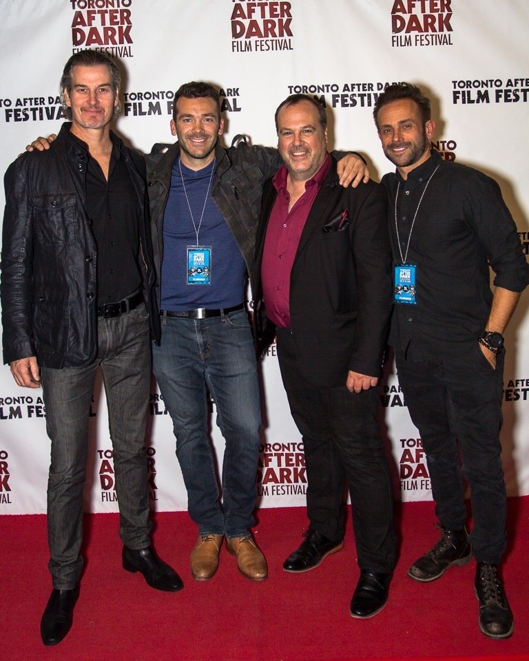 BuckProductions's tweet photo. Full house for the Canadian premiere of 
MAKING MONSTERS!
@Harding_Films, Sean Buckley, @JimmyJuice, Dale Andrews &amp; Rob Brunner together at the terrifying @TADFilmFest 
#BuckProductions @gingercatstudio #thebokehcollective https://t.co/Hfw5S1q6Gv