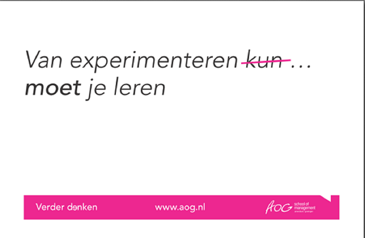 aogopleidingen's tweet photo. "Ik zat mezelf, in processen van innovatie, regelmatig in de weg. Want hé, alles moet wel, liefst in één keer, succesvol zijn!" Aldus alumna Innovatie en Business Development Mariek de Groot.
Welke spreuk geeft volgens jou het proces van innoveren weer? 
#innovatie https://t.co/48q2YPPq3Q