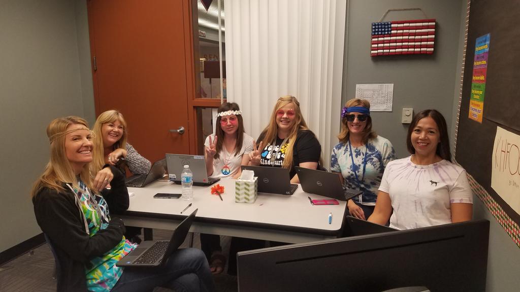 Jo Seick (@joseiteach) on Twitter photo THE Kinder teachers hard at work at Universal Screening training building community and relationships on dress like a Hippie Day! <a href="/Beaumont_SD/">Beaumont Unified School District</a> <a href="/tdav8/">Terrence Davis</a> @HawkHammer53 <a href="/THills_ES/">Tournament Hills ES</a> @teacherMsPoe THE Kinder teachers hard at work at Universal Screening training building community and relationships on dress like a Hippie Day! <a href="/Beaumont_SD/">Beaumont Unified School District</a> <a href="/tdav8/">Terrence Davis</a> @HawkHammer53 <a href="/THills_ES/">Tournament Hills ES</a> @teacherMsPoe