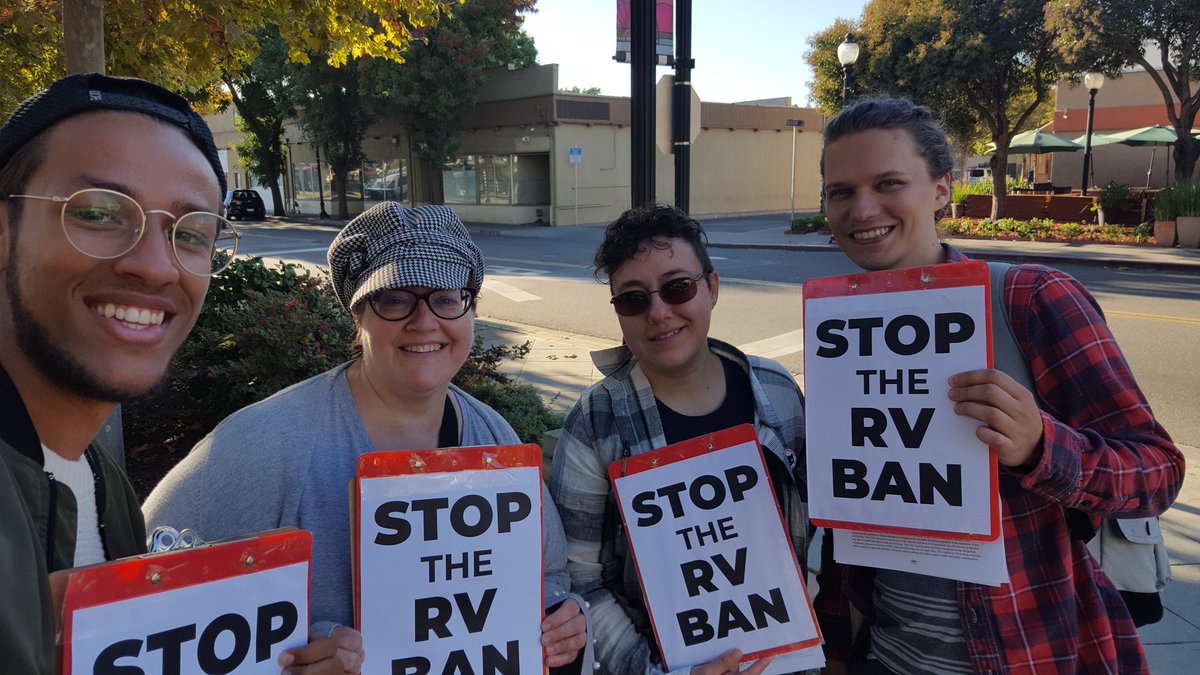 SV_DSA's tweet photo. 39 signatures in! We're going to STOP THE RV BAN in Mtn View.

Yesterday, the disgusting City Council voted to kick our neighbors out of the city. We're not here for that shit.

Help us, RV residents, &amp; Housing Justice Coalition put the ban to referendum:  https://t.co/mVBxgNkRAh https://t.co/druoIaOqgx