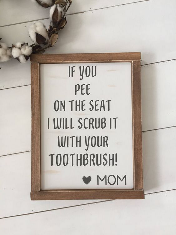 How do you ensure your kids help keep the house clean? #haha #bathroomhumor #funnybathroomsign