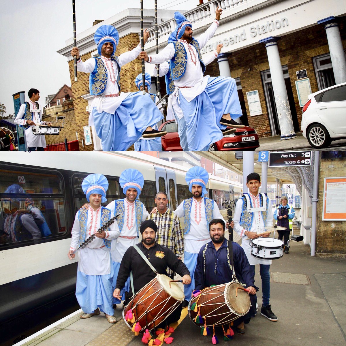 cohesionplus's tweet photo. Great support today from @Se_Railway for our #ConnectKent #ConnectTogether project in @GravesendTCM @visit_gravesend featuring @4x4Bhangra @KingsofDhol working with @kentculture @graveshambc @strangecargoart #TurnerPrize supported by @ace_southeast #cohesionarts https://t.co/dvg6rw7Phw