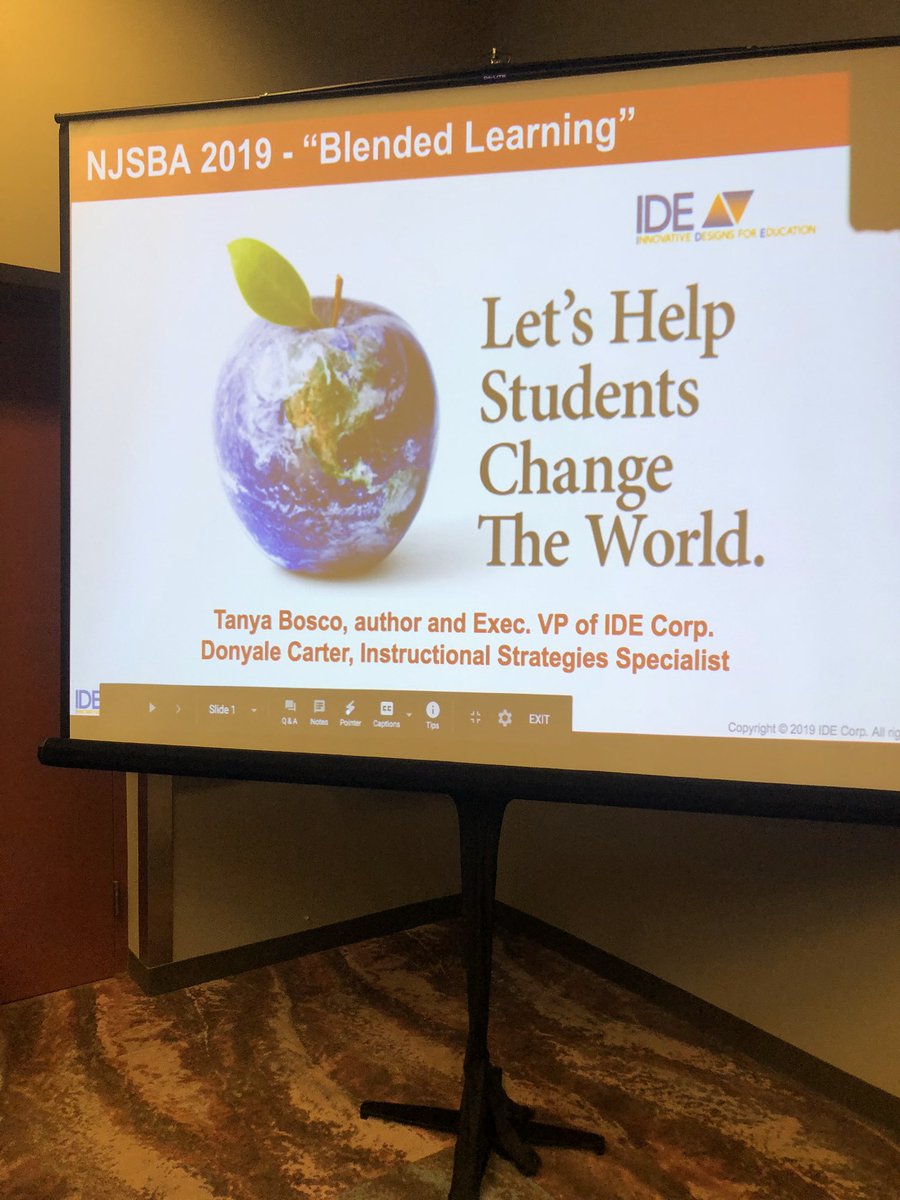 IDECorp's tweet photo. Minutes away from @Tanya_IDE presenting on "Designing Blended Learning Environments" ... #SEL #Equity #DesignThinking ? It's all in there! #MakeItHappen @ #NJSBA2019 1:30 Room 318
#NJSBAWorkshop2019 #NJSBAworkshop19 #LATIC https://t.co/EsdDTMKIaM