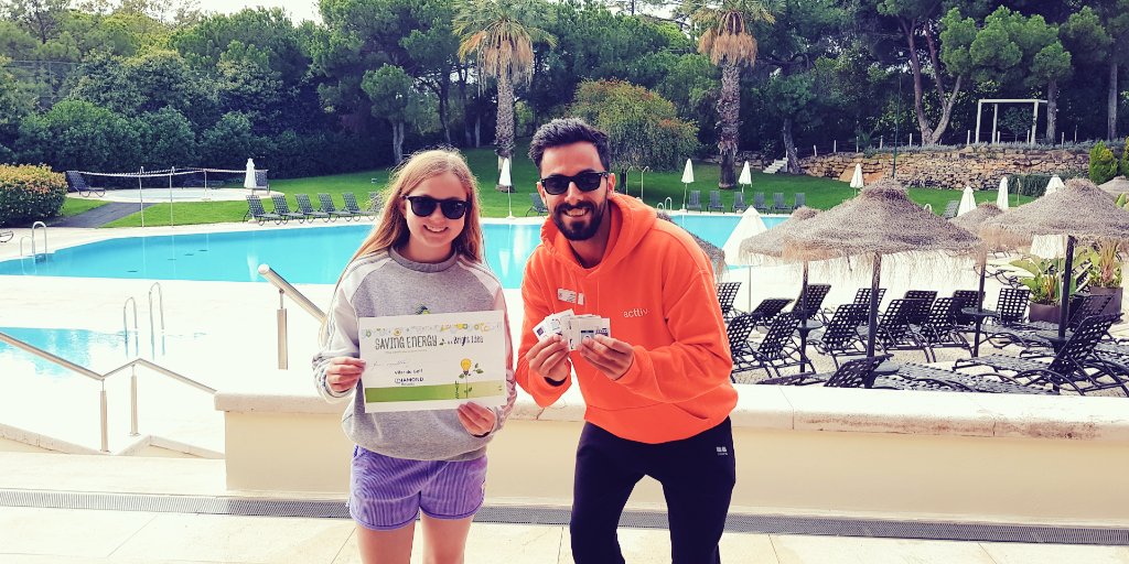 JLoucanas's tweet photo. I want to present you the youngest winner of our electricity cards game, congratulations Jess 💡👏 #Diamondgogreen #vilardogolfresort #savingenergycampaign @diamondresorts @Green_Hotelier https://t.co/9On1VgUbyT