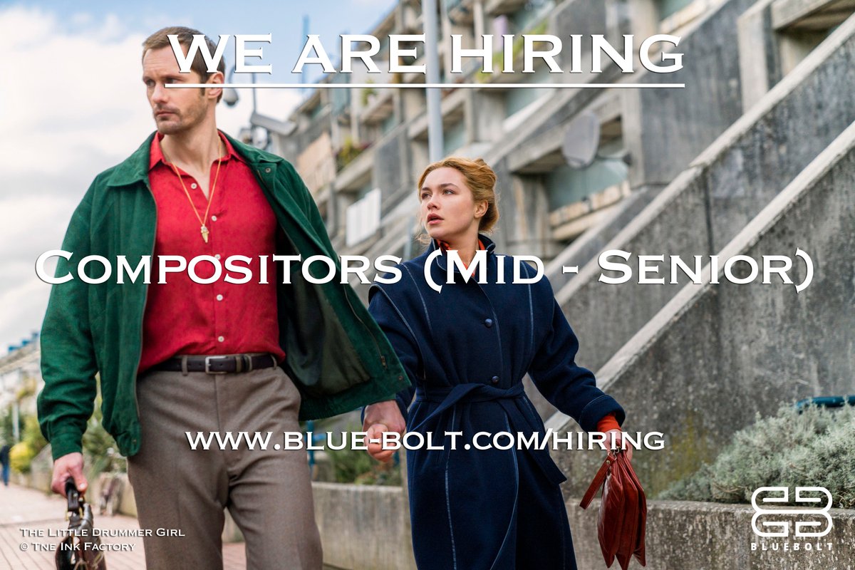 BlueBolt is on the lookout for mid-level and senior compositors to join our growing #VFX team! Head to blue-bolt.com/hiring to find out more about these roles and to apply.