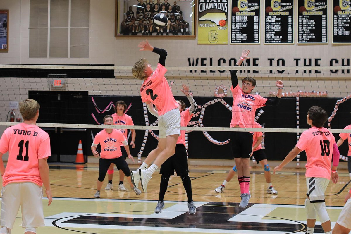 Tonight! 🥳 King of the Court 2019 volleyball tournament at 6:00PM!
📍Location: Cox Mill High School 

Tag your school and hashtag your KOTC posts with #KingsofPink for the Pink Spirit Social Media Challenge!  
<a href="/cabcoKOTC/">Cabarrus County KOTC</a> #EndBreastCancer