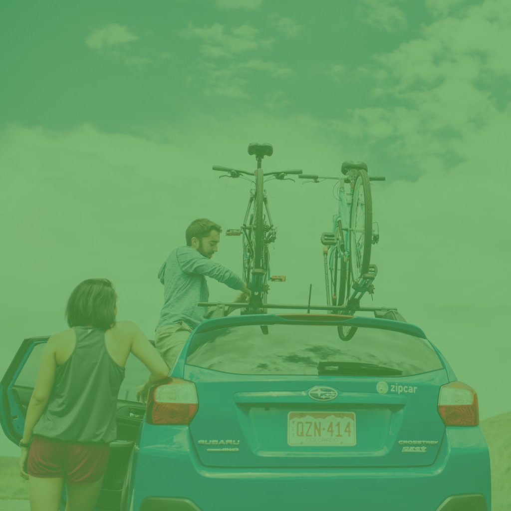 Have more...thrills. Pick the car that fits your trip and opt in for that extra space when you need it. Your bike, board and buddies will thank you. #OwnLessHaveMore