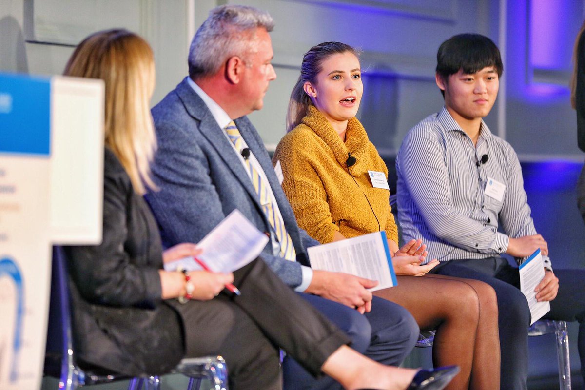 tcddublin's tweet photo. Recent graduates, staff & guest speakers discuss 3 features of the Trinity Education - Employability, Global Mobility & the Capstone Project #TrinityEducationProject #ThinkTrinity https://t.co/NGS2ZmvB6G