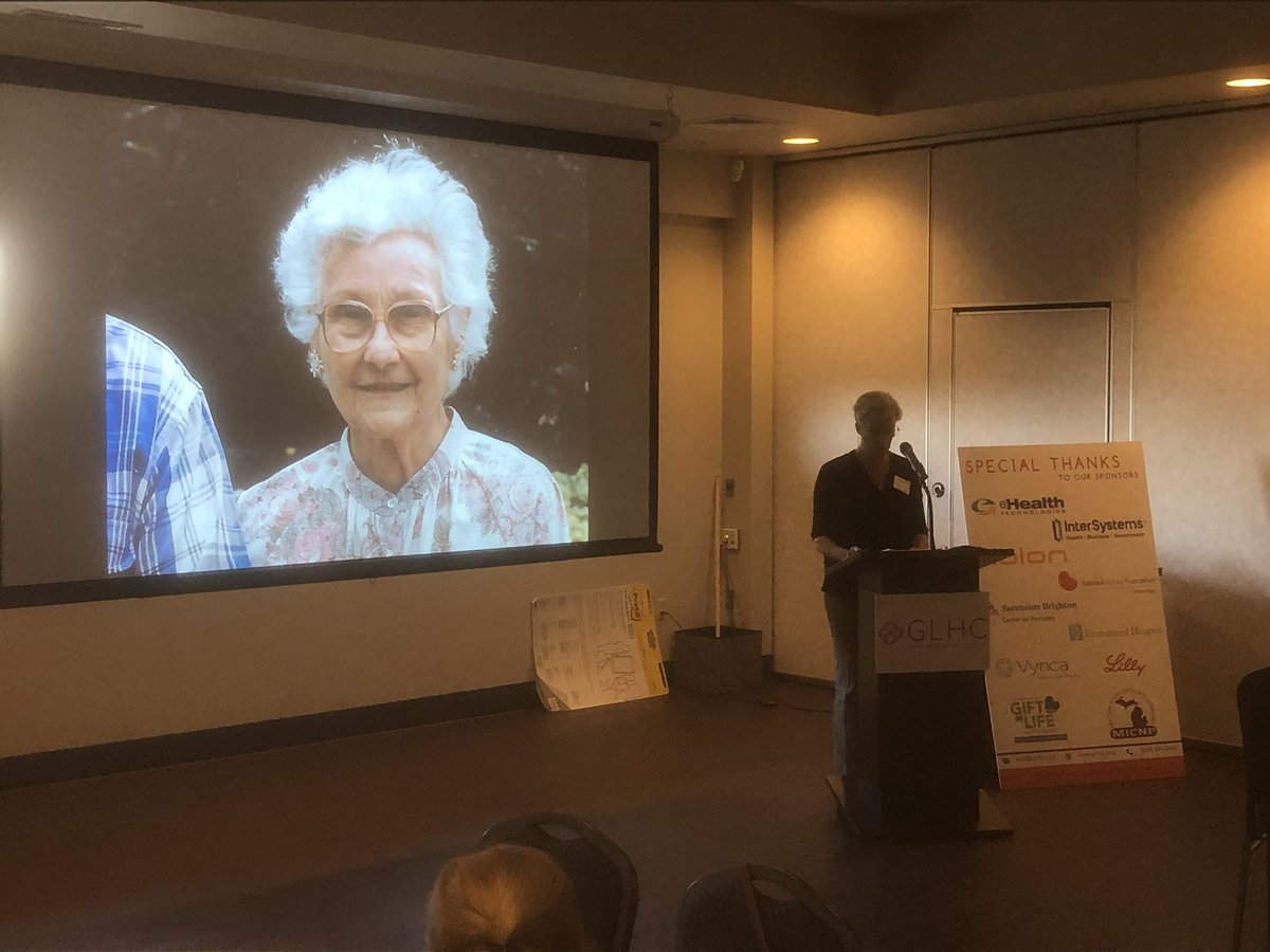 GLHC_HIE's tweet photo. Patient Advocate, Julie Wallace,  is giving The Naked Truth on The Price We Pay For Things Unsaid #GLHCSummit19 #ACP #HealthIT #HIE https://t.co/4RGbzQZbQX