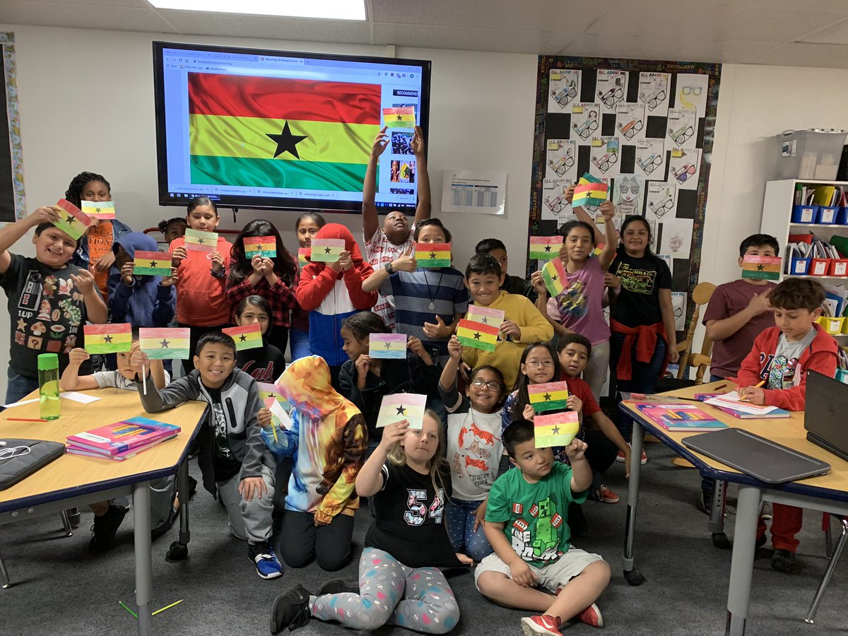 Mrs. Weister’s 4th grade class is full of enthusiastic learners❤️ #internationalstudies #globalcompetence #regionoffocus #Ghana #4thgrade