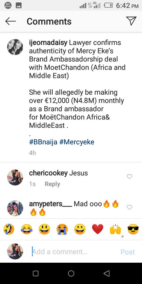 Omo mercy is blessed #bbnaija