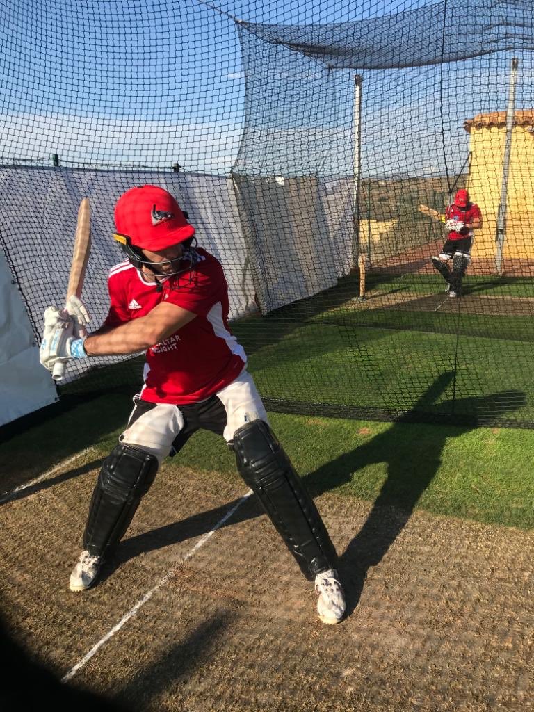 Gibraltar_Crick's tweet photo. The preparation continues for the Iberian Cup this weekend on this beautiful day at Desert Springs! The boys put in the hard yards today! Not long to go for Gibraltarโs first ever official @icc T20I! ๐ฌ๐ฎ ๐
โข
โข
#CricketFamily #BuildingTheBase #BuildingTowardsEuropa #gibraltar https://t.co/BTjFA1PhYv