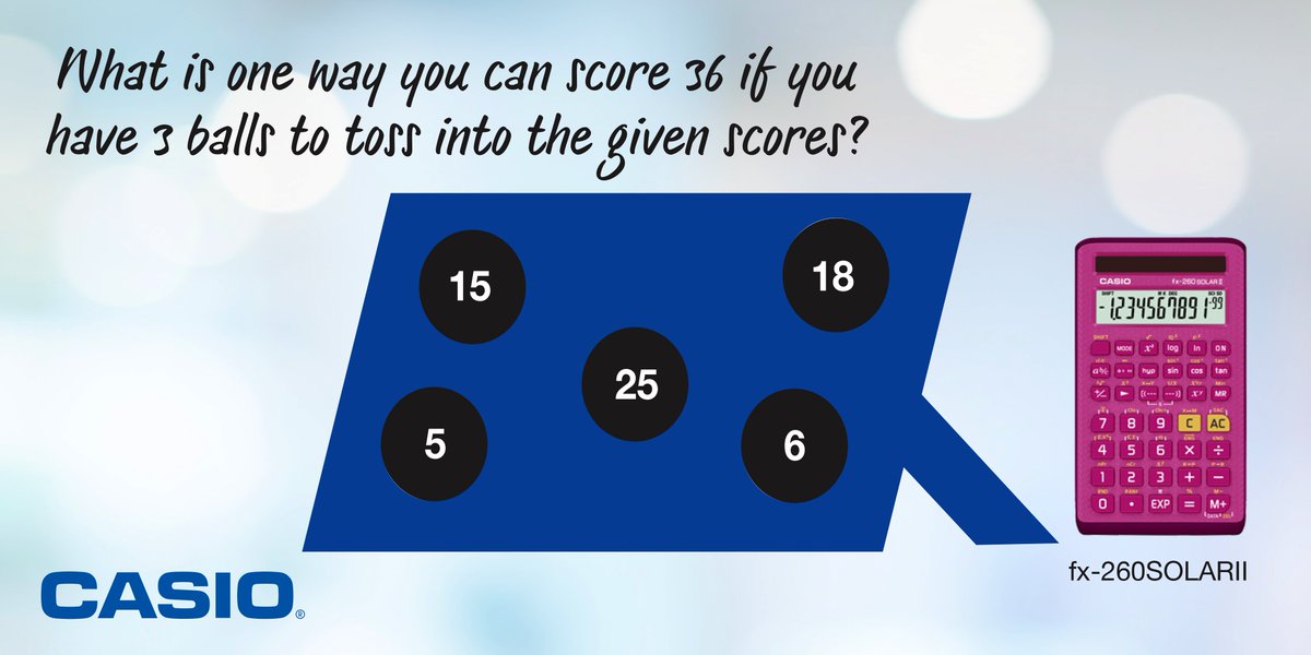 CasioEdTech's tweet image. Time to #test your #mathknowledge with Casio&apos;s solar fx-260.
