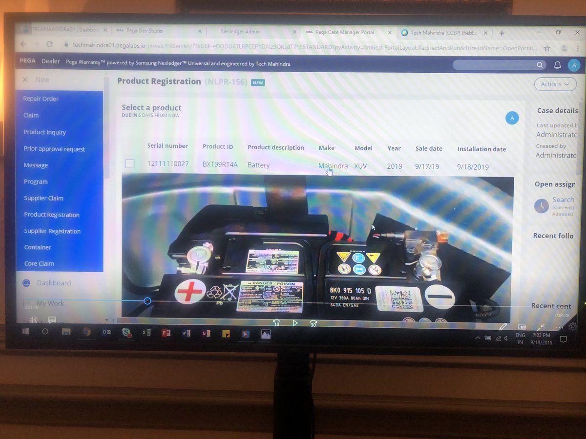 setrag's tweet photo. Tech Mahindra, Pega and Samsung Warranty Value Chain solution with Pega Warranty (strategic app of Pega DPA) and Samsung Nexledger - at the 4th Annual Automotive Warranty Management Summit #enguswarranty #blockchain #ProcessAutomation #BPM #NoCode @pega @techmahindra @Samsung https://t.co/z3rvs3vfp3