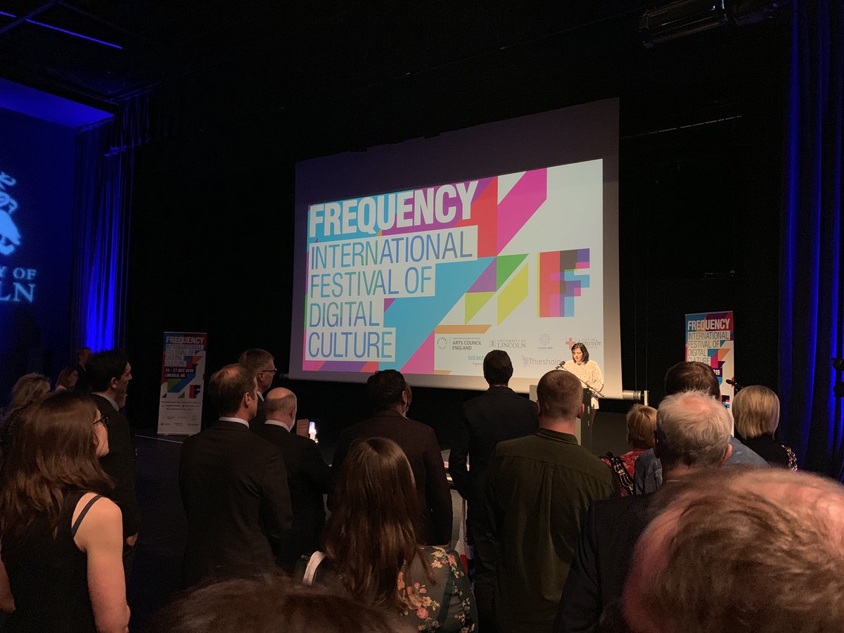 LincolnMedia's tweet image. “We are interested in who makes work, and who gets to see that work” - fantastic introduction to @frequency_fest at tonight’s VIP event by @GlamYoda #Freq19 #WhyArtsMatter