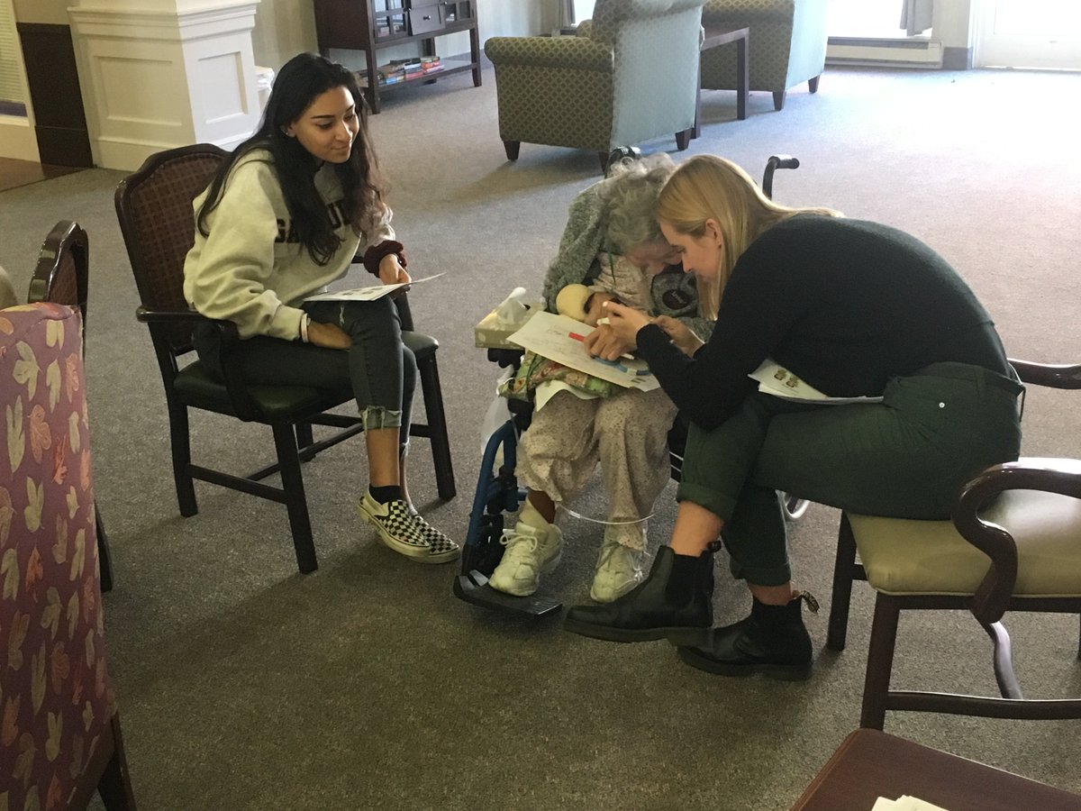 BDWilch's tweet photo. #HHS ASL students making a difference in lives of deaf on FT to Summit County nursing home--taking opportunity to teach nursing home residents sign language so they can communicate with a fellow resident who is deaf...planning to return monthly to make a difference! #priceless https://t.co/BGWCMZvfzw