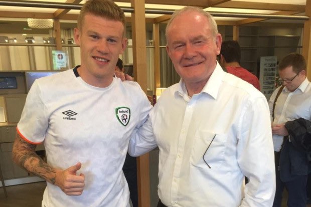 BarryMcColgan's tweet photo. James McClean grew up in a city where the British Army murdered 14 innocent men on 1 day. And you expect him to wear a poppy? #IStandWithMcClean https://t.co/nHh1R7g0kJ