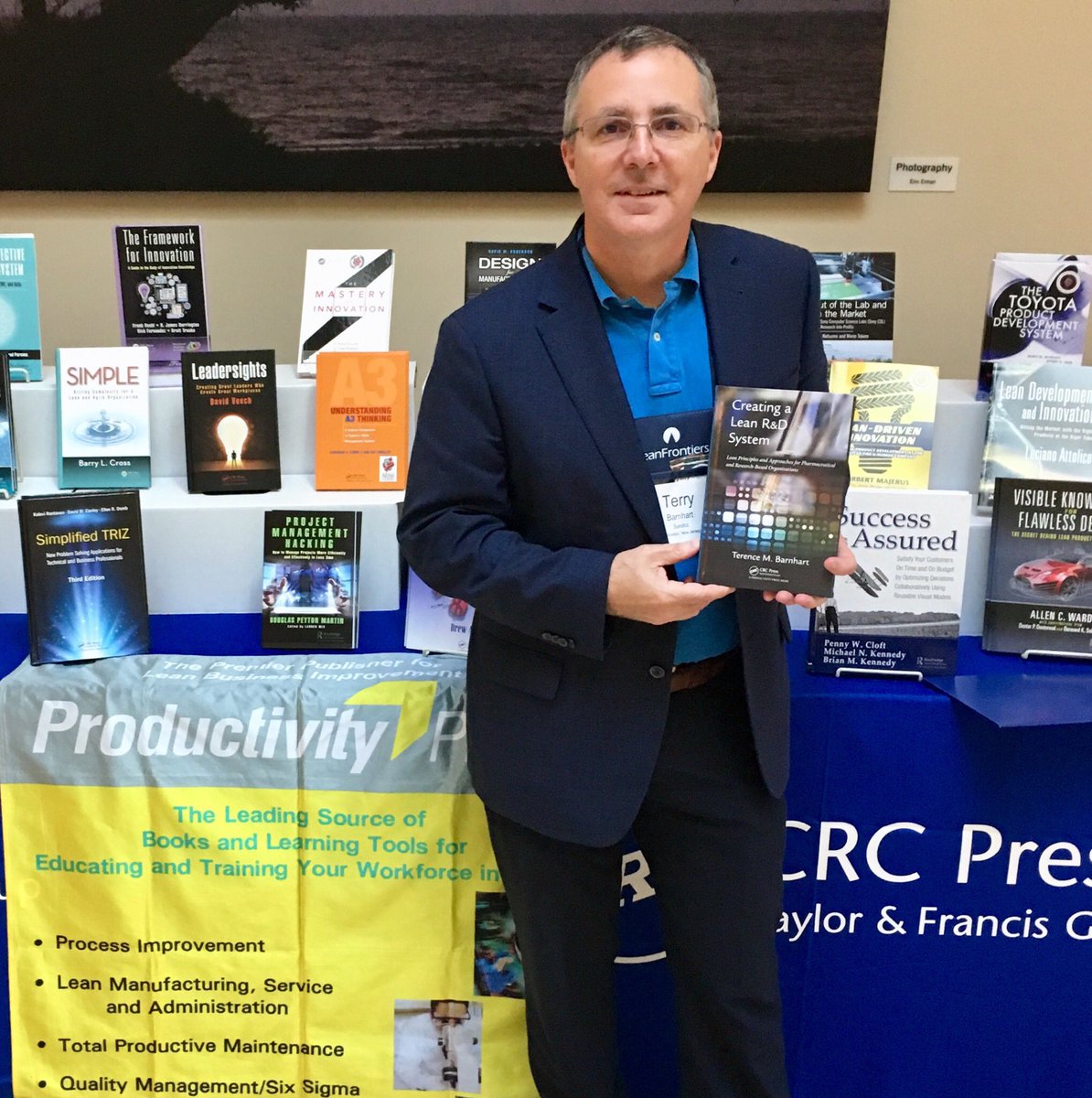 leaninsiderblog's tweet photo. Terry Barnhart with his book, “Creating a Lean R&D System,” at the Lean Product & Process Development Exchange. @LPPDE @leanfrontiers @BusMgmtPub #Lppde #productdevelopment https://t.co/9yRbrmM6ho