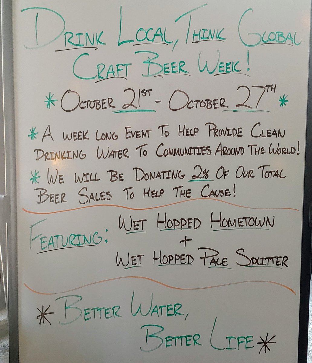 TritonBrewing's tweet photo. Today! Two #beers are being #tapped! #WetHopped #HometownHero® (2019) and Wet Hopped #PaleSplitterAPA (2019) are available on #draft to #KickOff #DrinkLocal #ThinkGlobal #CraftBeer Week!"
#TritonBistro until 9pm.
Craft beer until 10pm. https://t.co/6v2slNKKQS