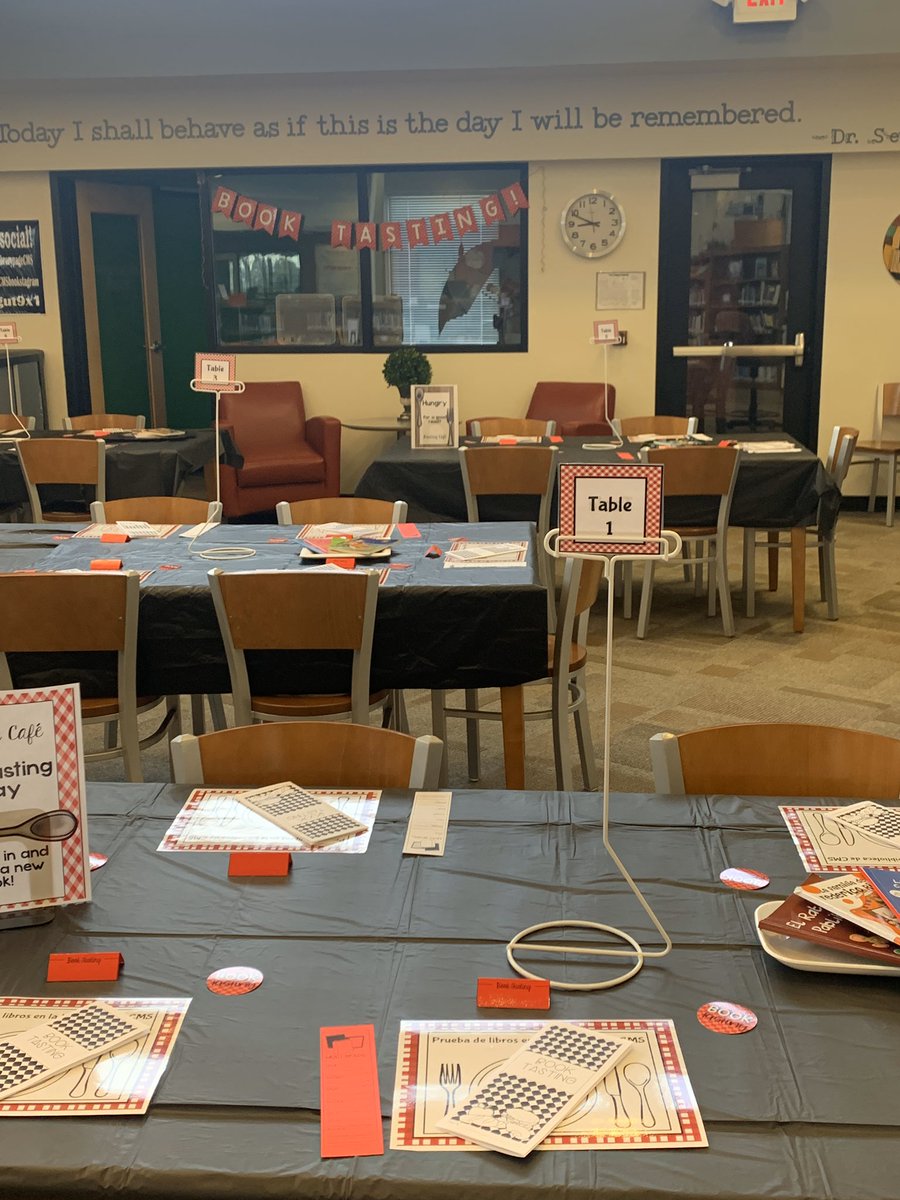 librarypageCMS's tweet image. Fun day and a first for me, a Book Tasting Cafe with Spanish Readers! Kids loved that they could read the books better than I could!! @CMSpanish #literacyinallcontents #thereisnoplacelikecrestview