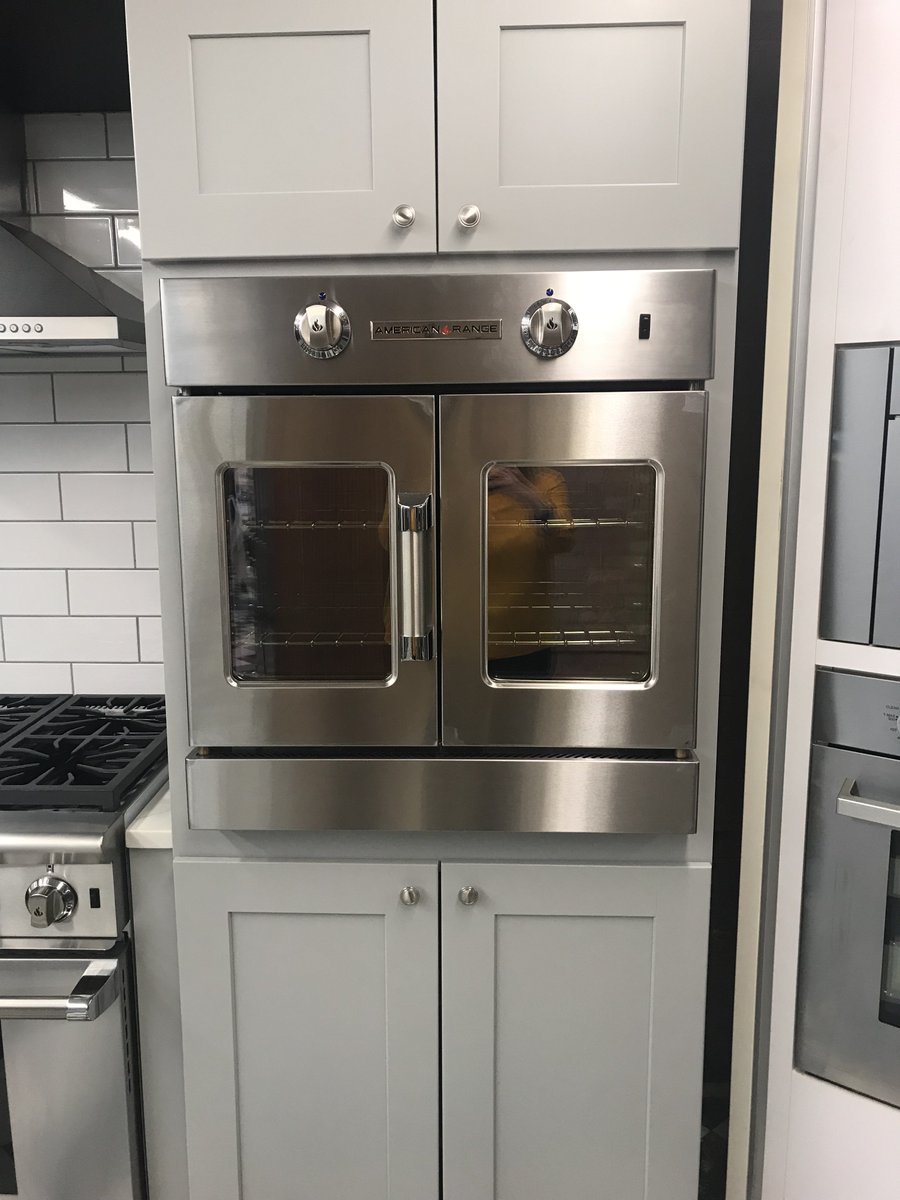 Create the kitchen of your dreams with <a href="/americanrange/">American Range</a>. Customize this 30" Legacy Series French Door Wall Oven by changing the door, kickplate and/or knobs to any of the 1625 RAL color options!