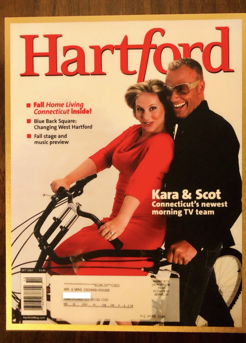 Did you know it is #NationalTalkShowHostDay? Our favorites are @karasundlun & @ScotHaney3 shown here in this vintage @HartfordMag cover. Watch them today at 4 on @WFSBnews