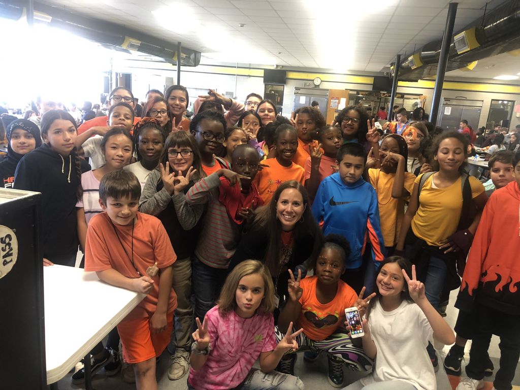 North Oaks is wearing our orange today for Red Ribbon week and National Anti-Bullying Day! #NOMSPride