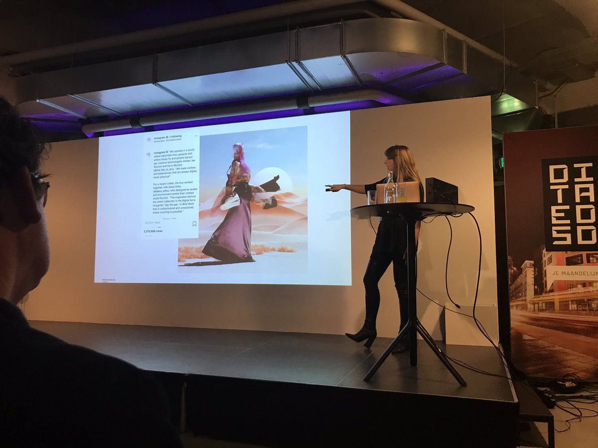 SpaceMarketeer's tweet photo. AMBER JAE SLOOTEN: digital fashion is a real thing. It’s an identity #digitalwednesday #the_fab_ric_ant #DigitalMarketing https://t.co/WWCy87PVkF