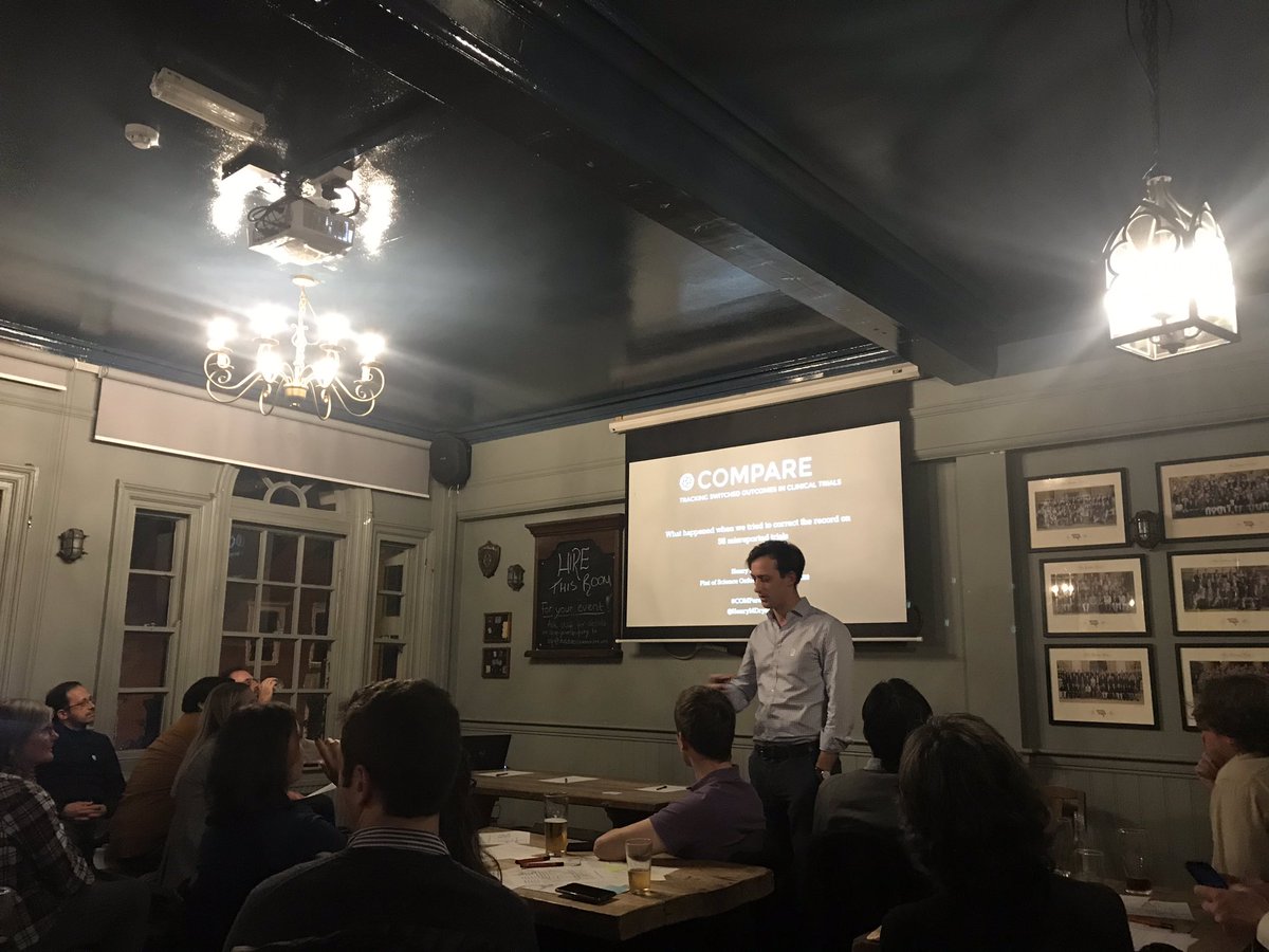 Open Pharma (@_openpharma) on Twitter photo Great talk from <a href="/HenryMDrysdale/">Henry Drysdale</a> on the dangers of clinical trial outcome switching #openaccess #openscience #transparency #openforall #OAWeek #OAWeek2019 Great talk from <a href="/HenryMDrysdale/">Henry Drysdale</a> on the dangers of clinical trial outcome switching #openaccess #openscience #transparency #openforall #OAWeek #OAWeek2019