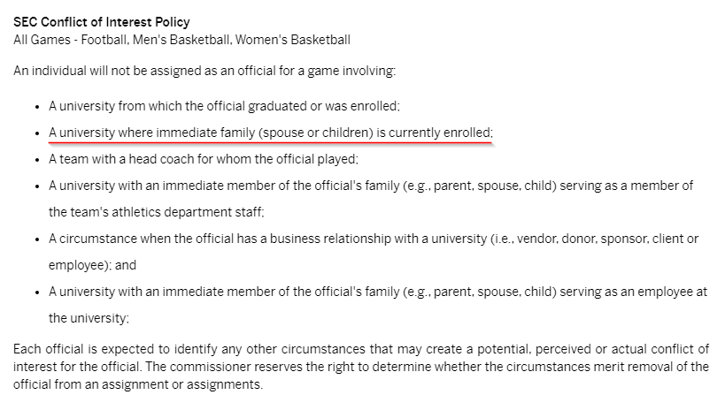 Hey <a href="/SECOfficiating_/">SEC Offficiating</a> and <a href="/GregSankey/">Greg Sankey</a>, here is line judge Ryan Hagan with his brother in law. Just FYI.  Seems to break some rules nah?