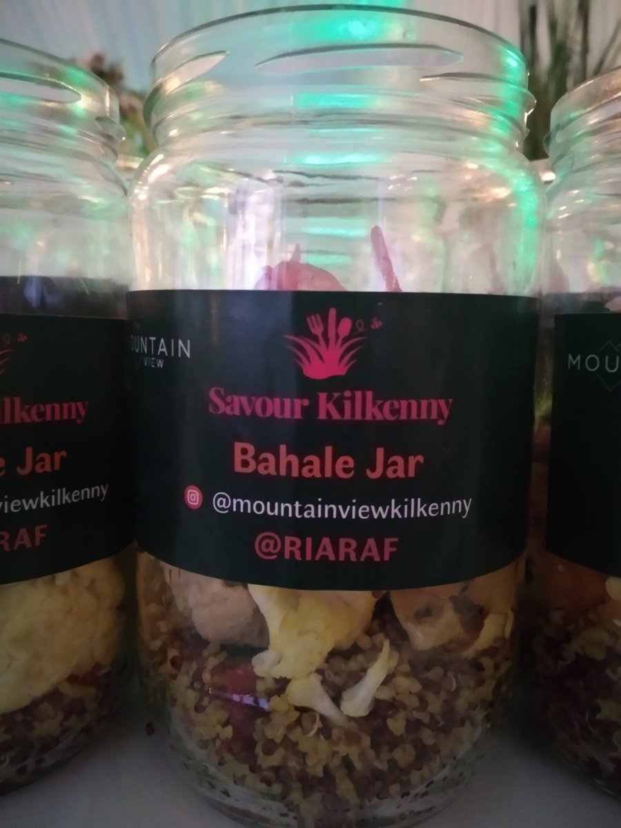 This is a very special treat all our #tabletotrack guests tasted Tonite at #mountainviewkilkenny 
Chef <a href="/ria_raf/">Maria Raftery</a> prepared these delicious jars with <a href="/goatsbridge/">Mag Kirwan</a> trout, cous cous, brown rice, cucumber, fennel, chilli, hummus, picked cauliflower, quinoa &amp; lime dressing

#savour2019