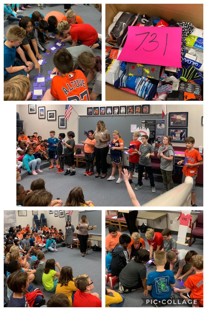 FalconPassElem's tweet photo. 4th grade gets a visit from Bay Area Turning Point to learn about the importance of being a part of a community &amp; passed on 731 pairs of donated socks!! @FPE4thGrade https://t.co/383WSwmF60