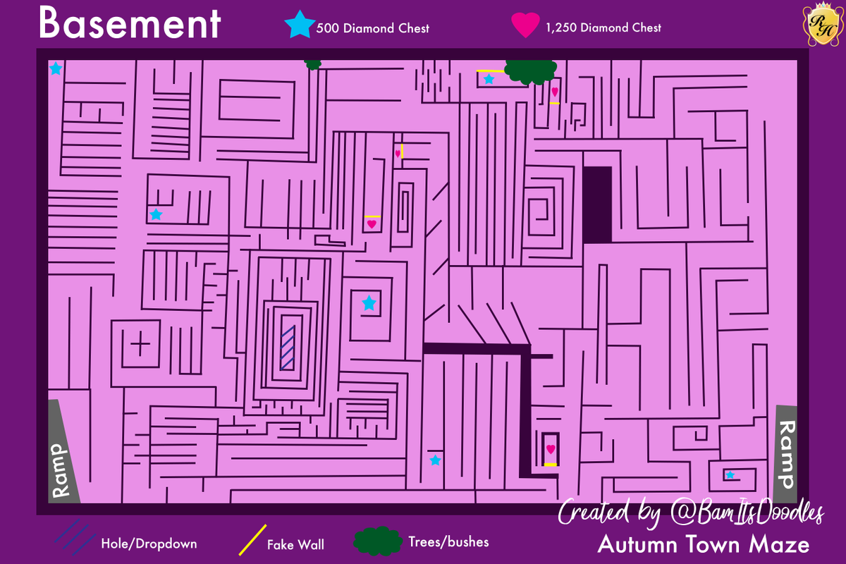 Limey On Twitter Okay As Promised Here S The Map To The Basement Floor Of The Autumn Town Maze In Rh No Reposting Or Removing The Watermark 8 Hours Of My - halloween 2020 roblox royale high maze map