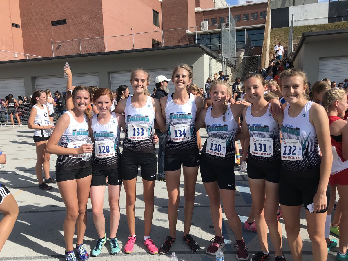 CanyonViewHigh's tweet photo. Congrats Lady Falcons on 7th at State. Malayna Steffensen finished 4th overall!!!  Well done. https://t.co/BQJMBV4akJ