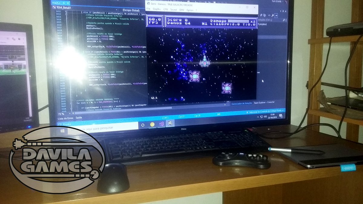 davilagames's tweet photo. Desenvolvendo para Sega MEGA DRIVE / Developing to Sega GENESIS
#DavilaGames #GameDeveloper #GenesisMegaDrive #GameDev #RetroGame #SGDK #Homebrew #Videogame #16Bits #Genesis #MegaDrive #Sega #SegaGenesis #SegaMegaDrive #GenesisDeveloper #GenesisDev #MegaDriveDeveloper #Dev https://t.co/GxfyZbtnOn