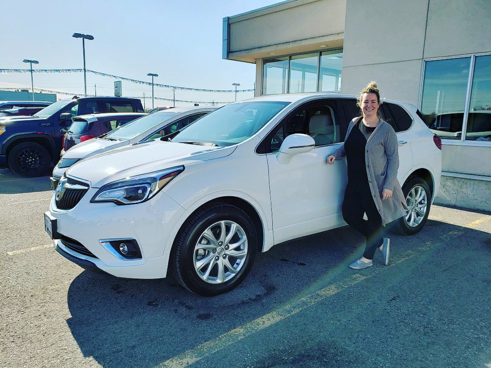 Erin was ready to hit the road when she picked up her new 2019 Buick Envision from Sales Pro Andre Roy! Congratulations and Welcome to the Bean Chevrolet family! #Buick #Envision #SUV #SweetRide #BeanCars #FunAtBeans