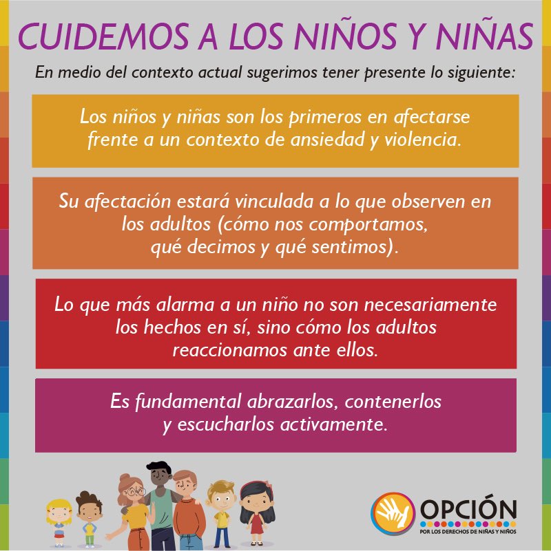 corp_opcion's tweet photo. Mira aquí algunos tips sobre cómo cuidar a l@s niñ@s en el contexto de crisis que estamos viviendo ⬇️ https://t.co/qSQJ6c0LFu