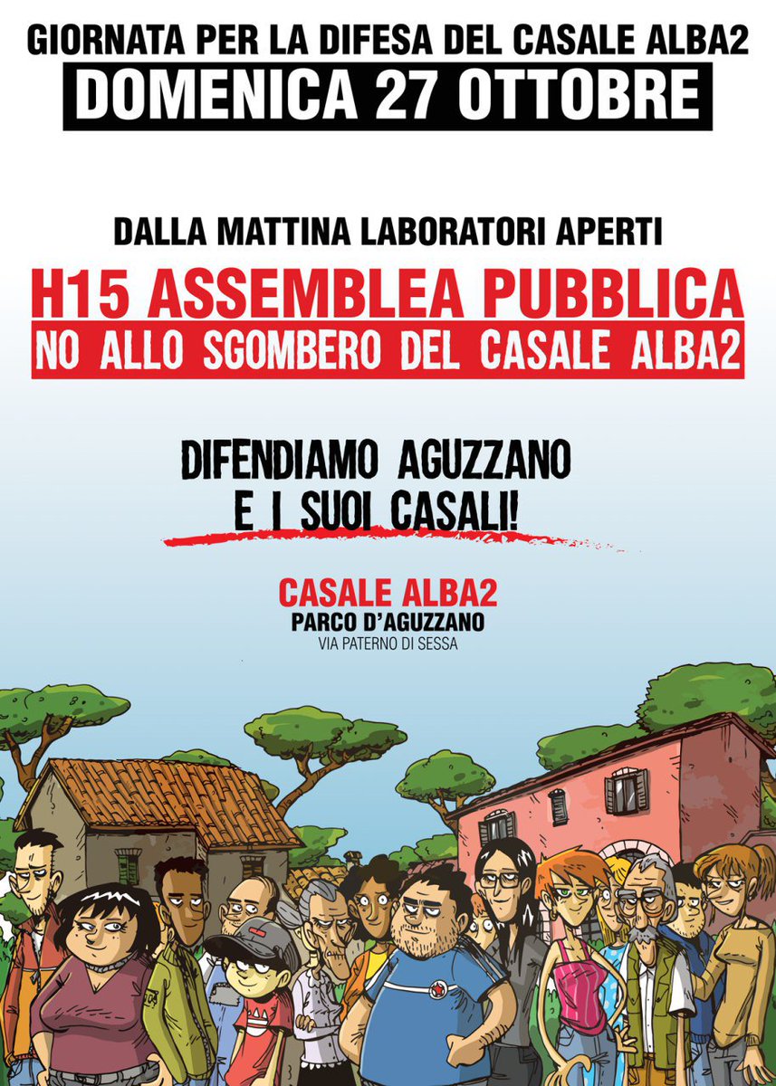 ForumAguzzano's tweet photo. Chiamata alle armi (fotografiche)
Lanciamo una campagna di solidarietà contro lo sgombero del Casale Alba 2!
➡scatta un selfie con un cartello "No allo sgombero del Casale Alba 2 #ilparcocheresiste" ⬇ https://t.co/i4if2odpdY
