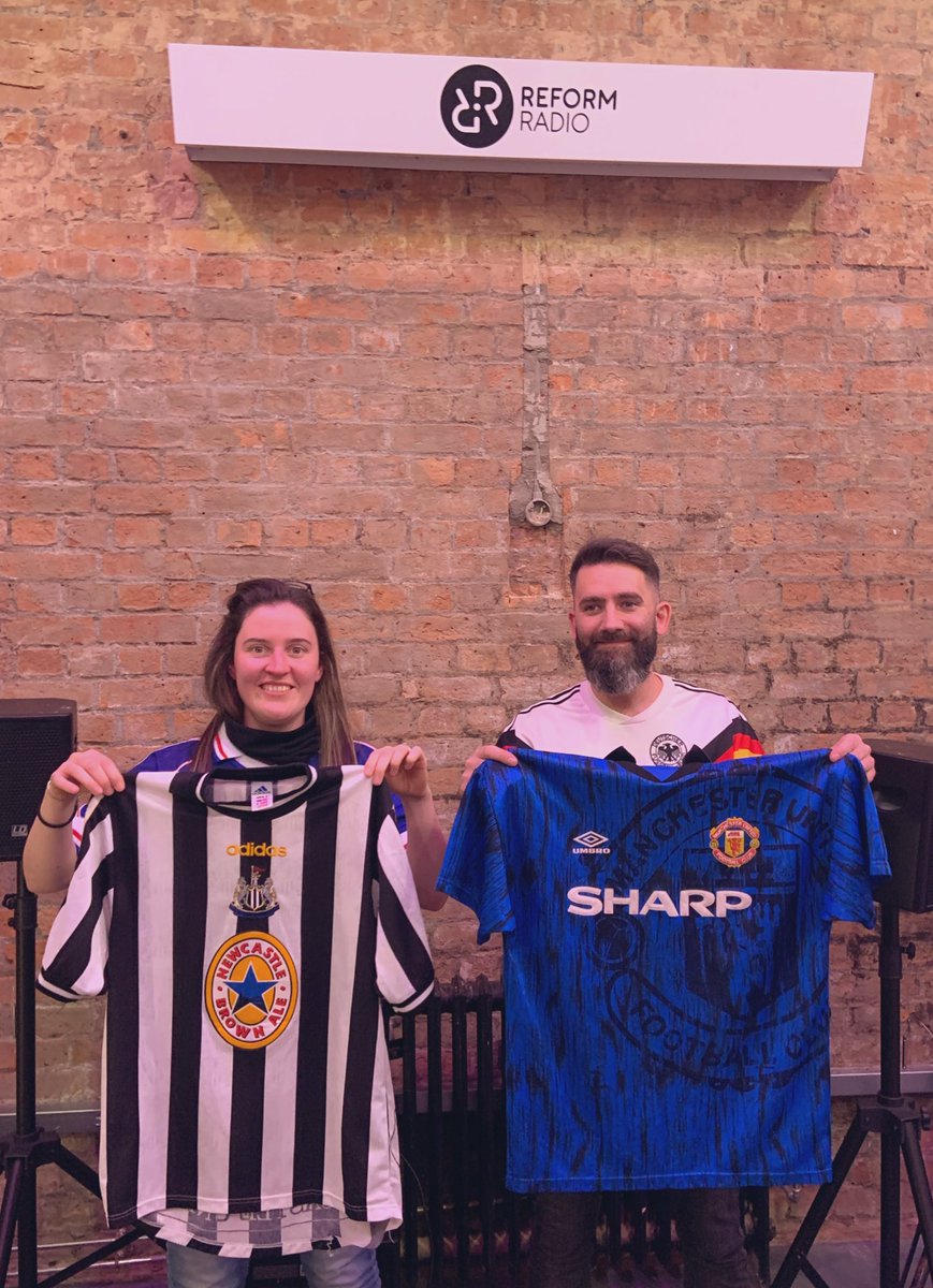 Buzzing to announce that Paul from @wearelibero and I are co-hosts for this weeks episode.... and we’ve also apparently signed 5 year contracts with <a href="/NUFCWomen/">Newcastle United Women</a> and <a href="/ManUtd/">Manchester United</a> according to this photo... 🤣 All will become clear when you hear this weeks ep! #twopeopletalkballs