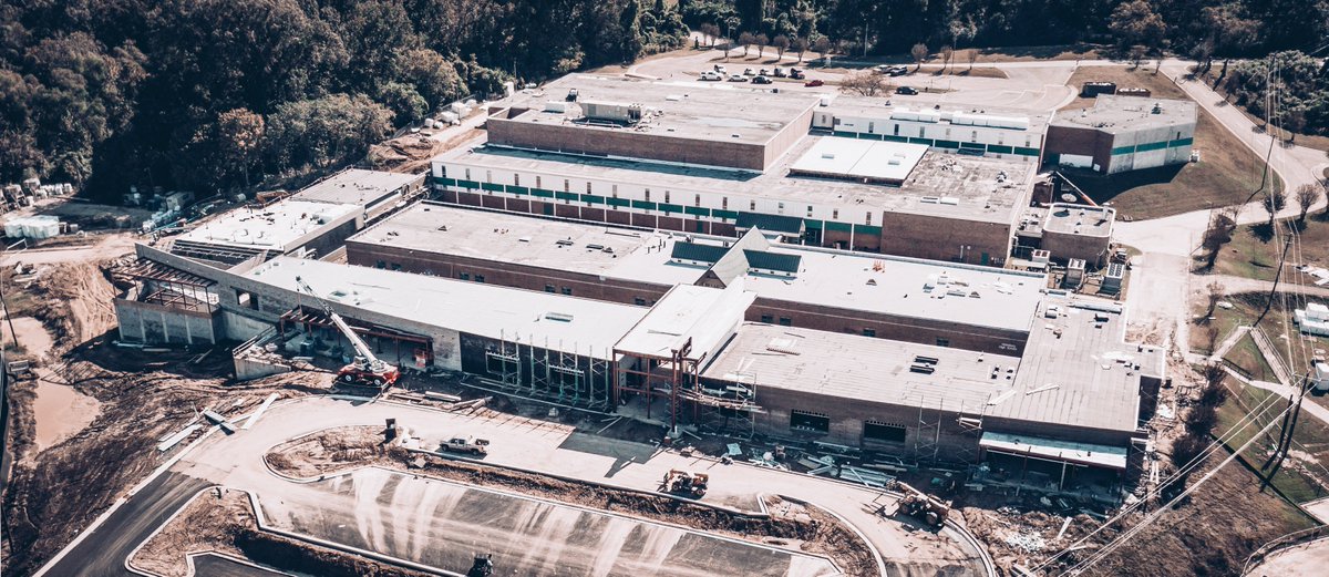 #ThrashProjectUpdate - The Vicksburg High School expansion and renovation is coming along. Check out this aerial shot taken recently of the progress. Special shout out to Dale Partners Architects, P.A. for their exceptional work!