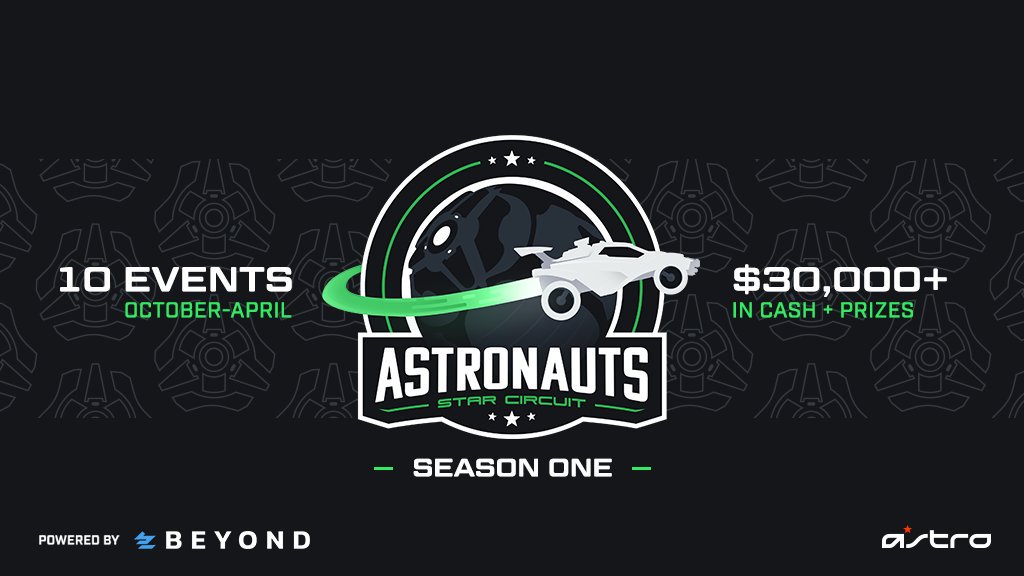 Introducing the #ASTRONAUTS Star Circuit, a continuation of Beyond and <a href="/ASTROGaming/">ASTRO Gaming</a>’s monthly <a href="/RocketLeague/">Rocket League</a> competitions!

💰 $30,000+ in Prizing
🏆 Seasonal Points &amp; Grand Finals
⚔️ Free to Enter / North America

Learn about the first season at teambeyond.net/astronauts-sta…