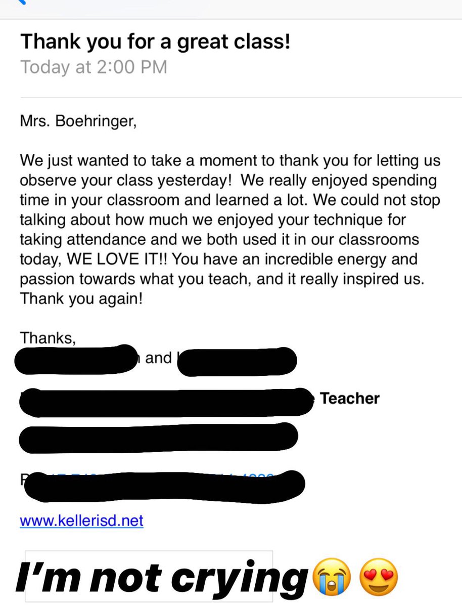 Ugh. Today was a good day.😍😭 #wordsofaffirmation #teachingteachers #tchswow #celebratekisd