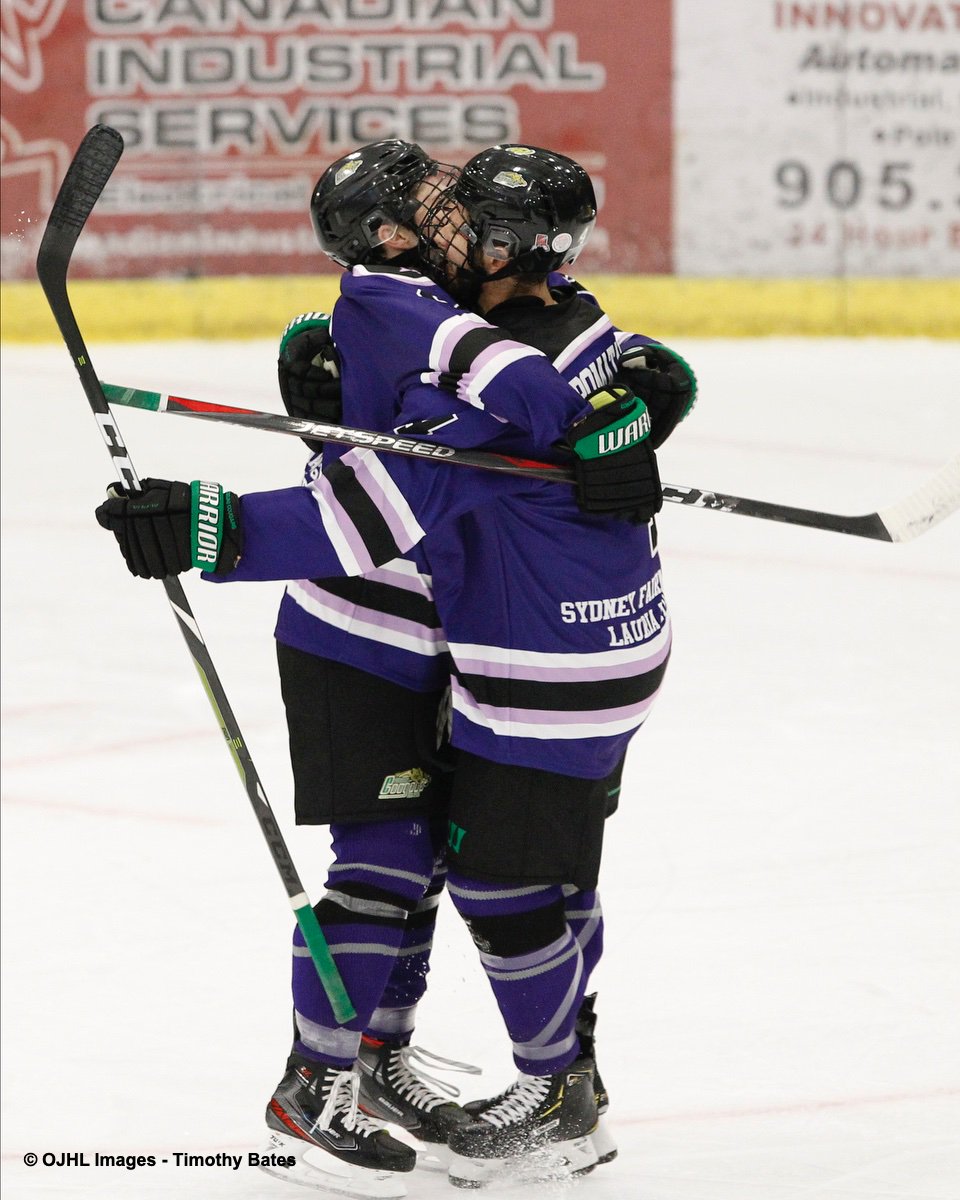 ojhlimages's tweet photo. The famous and infamous "celly" depending on what side of the puck you're on. 
@patriotsjra @CougarsHockey https://t.co/u5zcn9BhJE