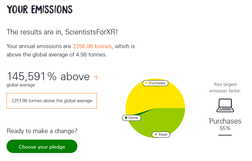 ScientistsX's tweet image. Hey @BP_plc we maxed out your crappy calculator and just about managed ~6 seconds' worth of total human daily CO2 emissions.

Hopefully your other engineers aren't as rubbish as your web devs, otherwise we're in even worse trouble.

#TellTheTruth #ActNow #RebelForLife