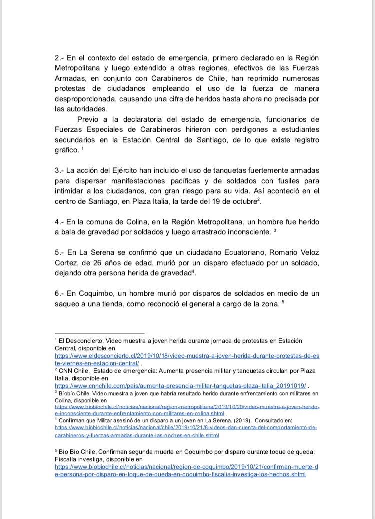KarolCariola's tweet photo. Solicitamos a la Alta Comisionada d las Naciones Unidas @mbachelet el envío urgente de Observadores Internacionales, de manera de protejer los derechos y libertades d la ciudadanía que están siendo violados por el gobierno del Presidente @sebastianpinera #ChileViolatesHumanRights https://t.co/Sw3m9BS2fu