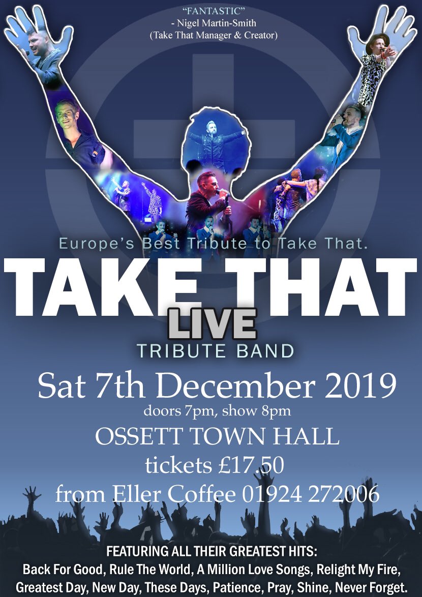 Tickets selling fast for Take That Live Tribute in #Ossett