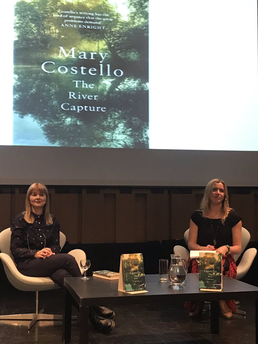 CormacKinsella's tweet photo. Super event @dlrLexIcon tonight. Mary Costello reading from #TheRiverCapture and in convo with @NadineORegan - fascinating chat about &amp; beautiful reading from a great book. Thanks to @BertWright1 &amp; @M_T_K_2_2_6_2 for hosting https://t.co/IKUglcgAzg