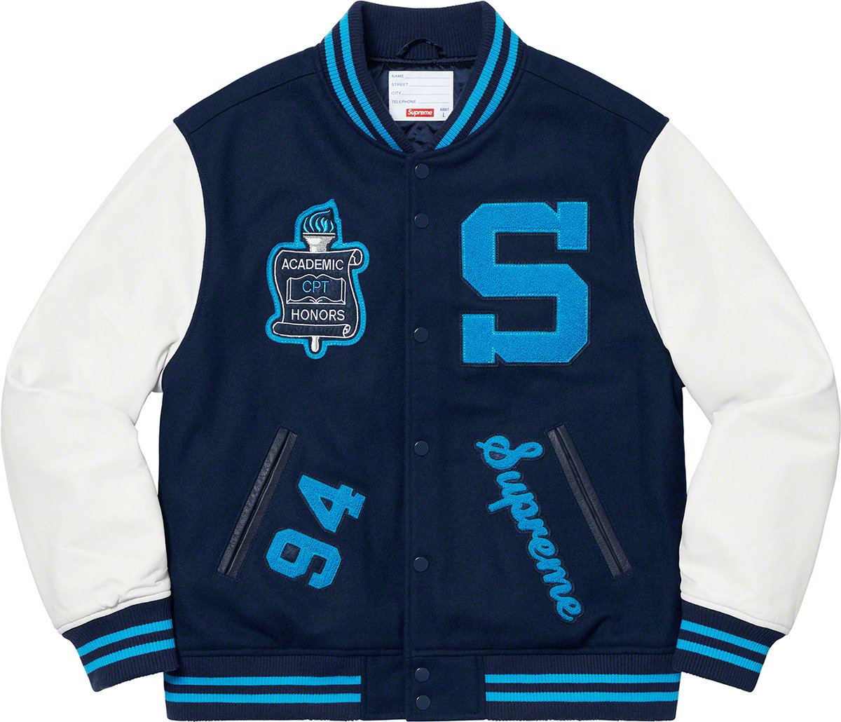 supreme letterman jacket