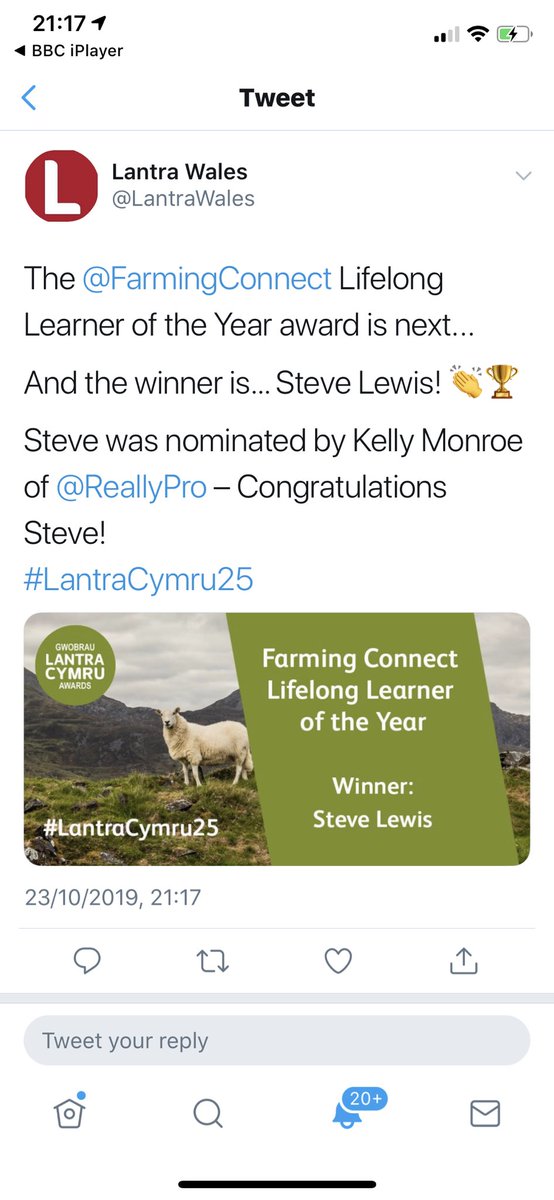 ReallyPro's tweet image. Well deserved congratulations to one of our star learners Steve Lewis whose only gone and won the @FarmingConnect Connect Lifelong Learner of the Year Award!!! Nice one Steve #farmingconnect #pembrokeshirelamb