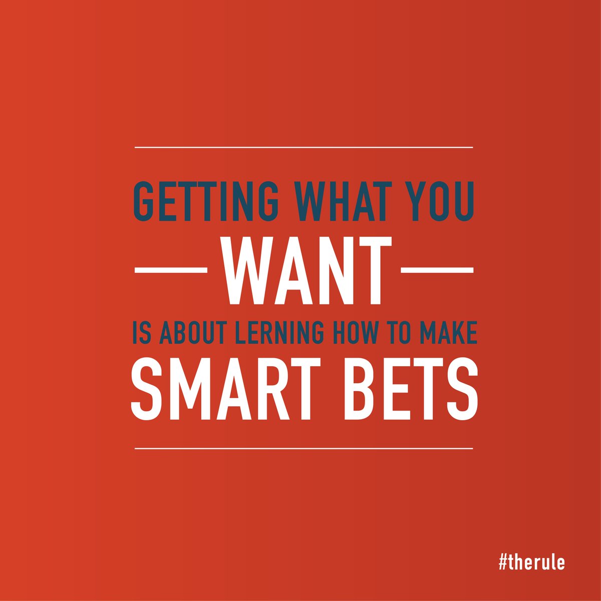 Making smart bets is about understanding basic probabilities. If you want to get rich, learn to #trade so you make a lot of #money when you're right, and lose little when you're wrong. #TheRule